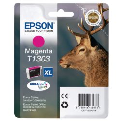 Epson Stag T1303 DURABrite Ultra Ink, Ink Cartridge, Magenta Single Pack, C13T13034010